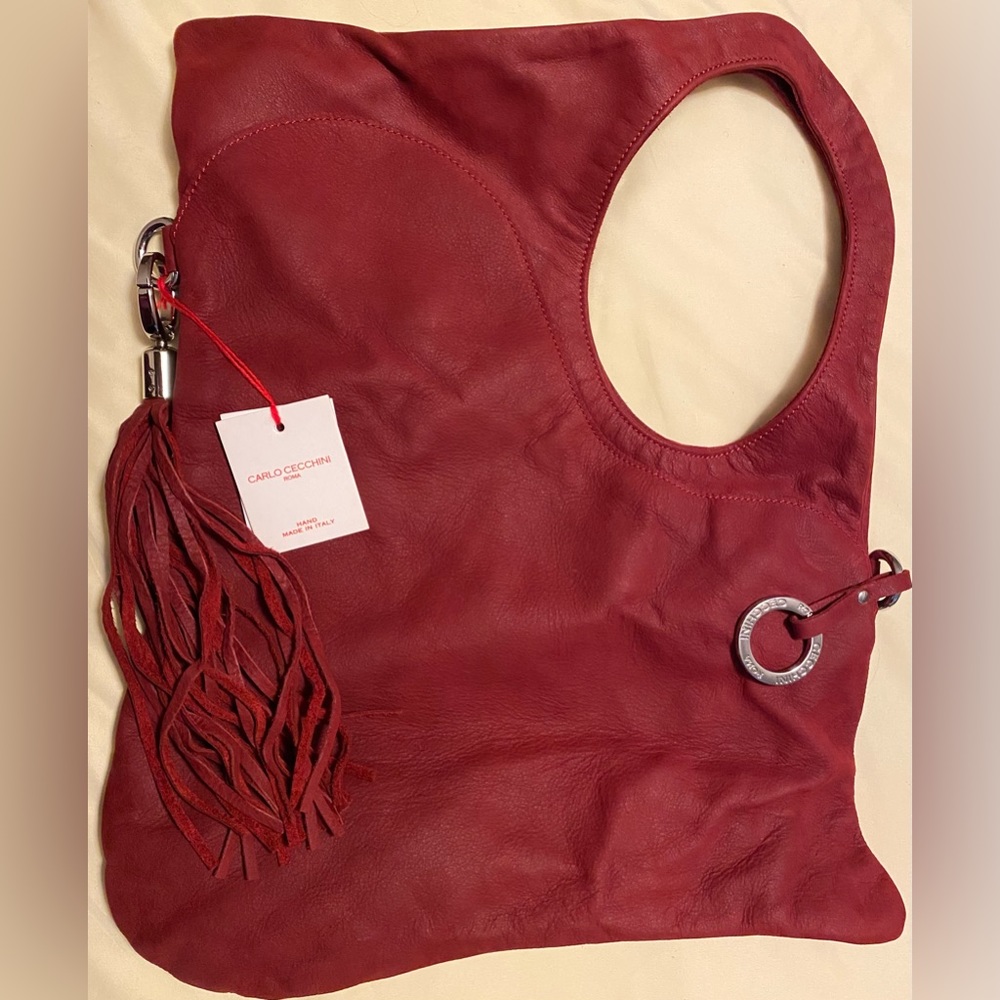 Italian Designer Carlo Cecchini Leather Handbag